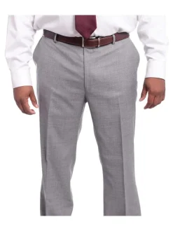 Mens Classic Fit Light Gray Heather Two Button Wool Blazer Sportcoat