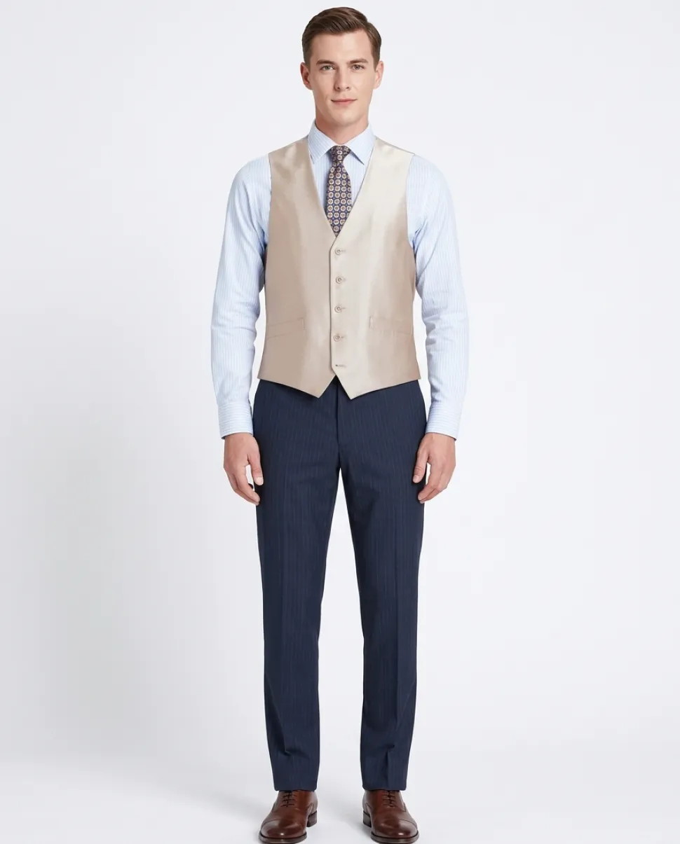 Men's Classic Fit Sharkskin Suit Vest