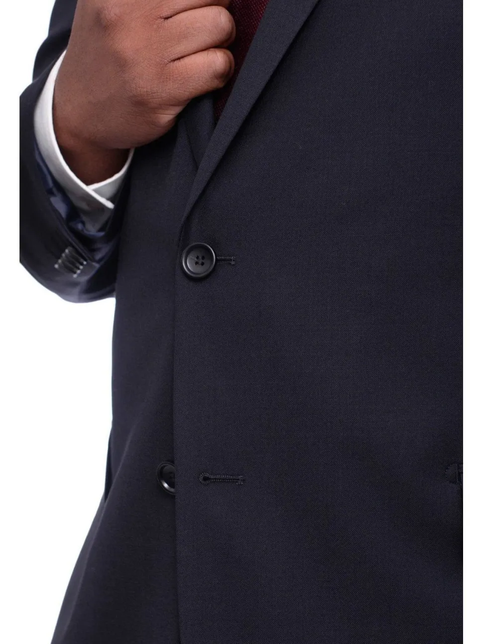 Men’s Classic Fit Solid Navy Two Button 100% Wool Suit