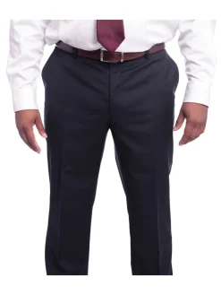 Men’s Classic Fit Solid Navy Two Button 100% Wool Suit
