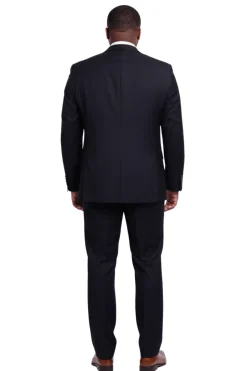 Men’s Classic Fit Solid Navy Two Button 100% Wool Suit