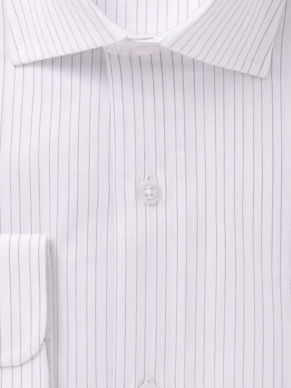 Mens Cotton Blue Striped Slim Fit Stretch Dress Shirt