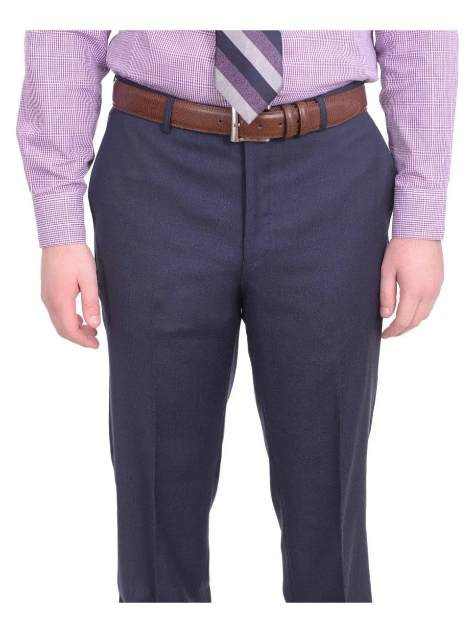 Mens Extra Slim Fit Blue Textured Two Button Wool Suit