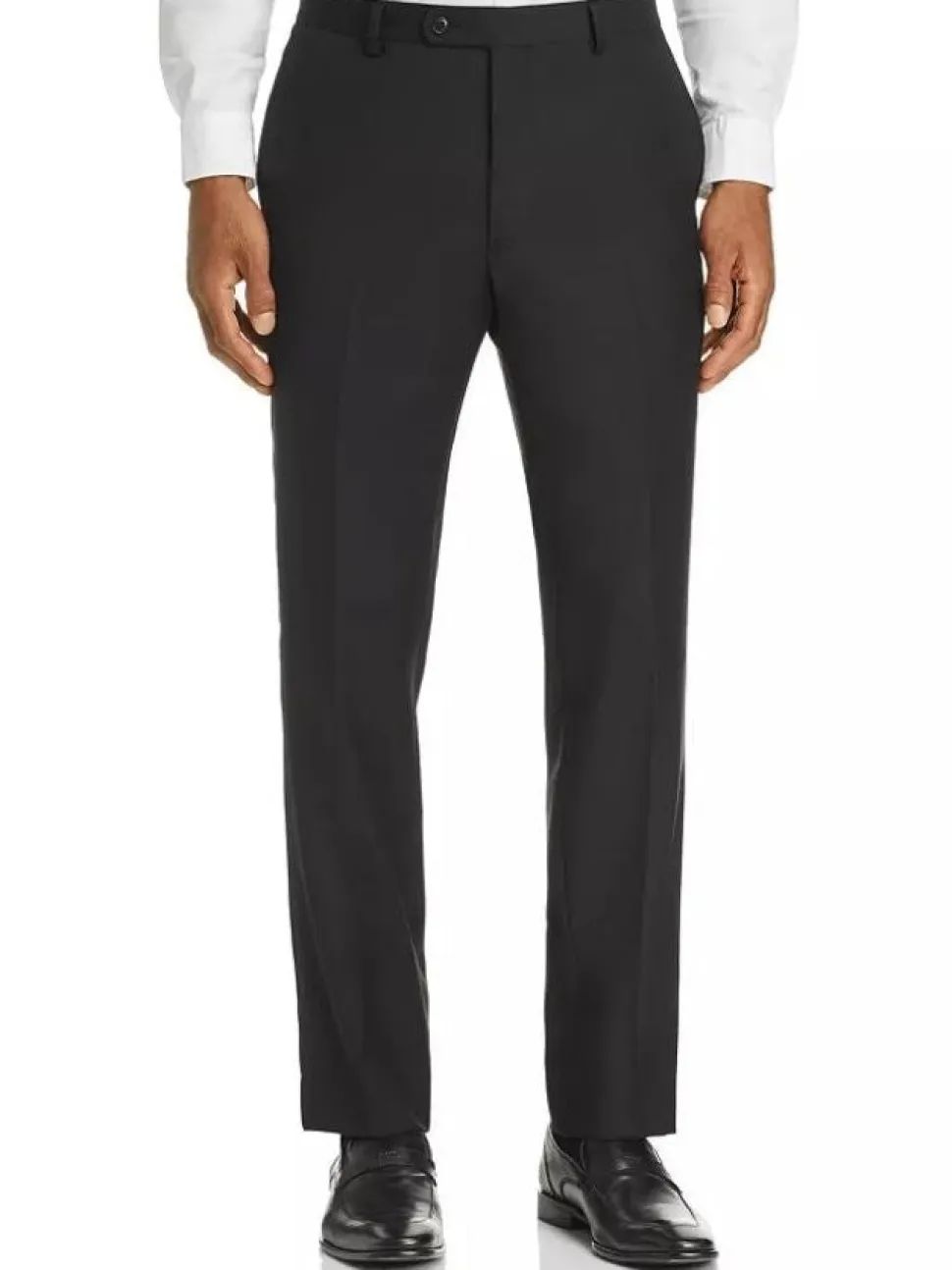 Men's John Varvatos Black 100% Wool Travis Model Slim Fit Dress Pants