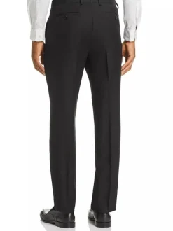 Men's John Varvatos Black 100% Wool Travis Model Slim Fit Dress Pants