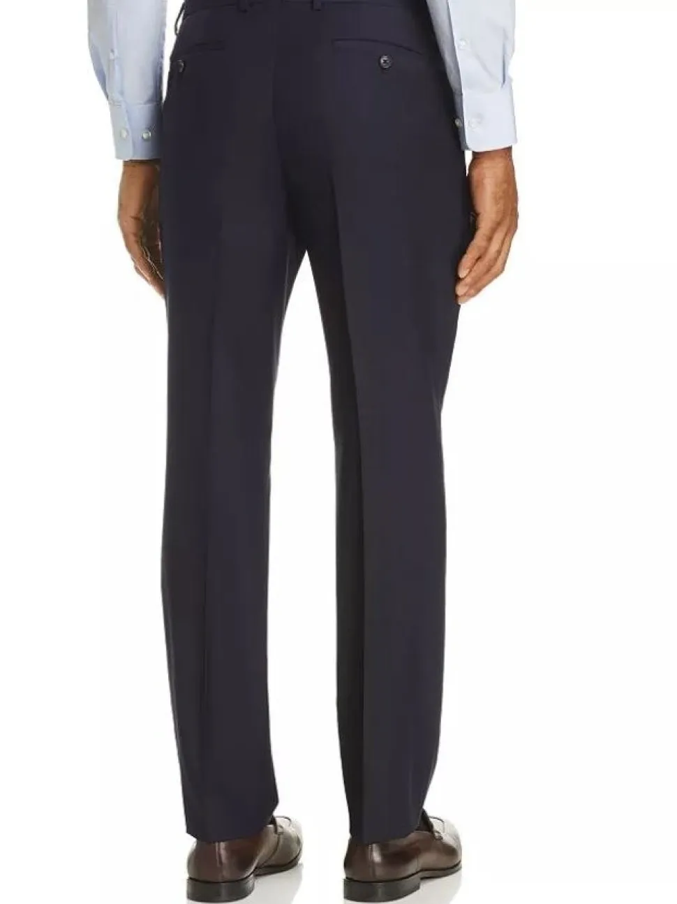 Men's John Varvatos Navy Blue 100% Wool Travis Model Slim Fit Dress Pants