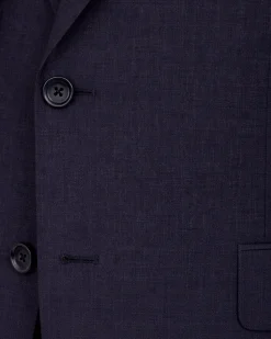 Mens Mazara Portly Fit Solid Navy Blue Two Button Wool Suit