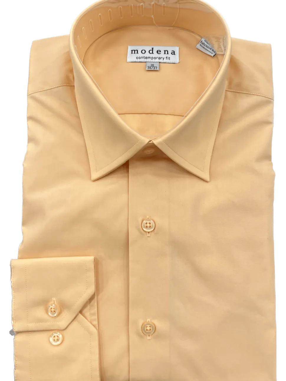 Mens Melon Orange Spread Collar Modern Fit Cotton Blend Dress Shirt
