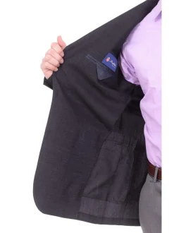 Mens Napoli Extra Slim Fit Navy Heather Unlined Wool Blazer Sportcoat