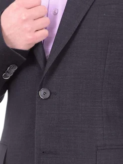Mens Napoli Extra Slim Fit Navy Heather Unlined Wool Blazer Sportcoat
