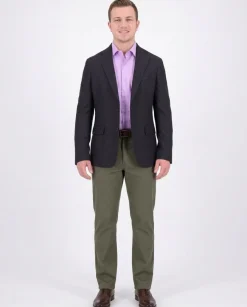 Mens Napoli Extra Slim Fit Navy Heather Unlined Wool Blazer Sportcoat