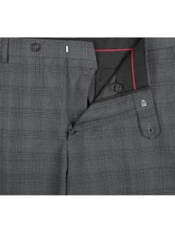 Men's 3-Piece Classic Fit Single Breasted Windowpane Suit