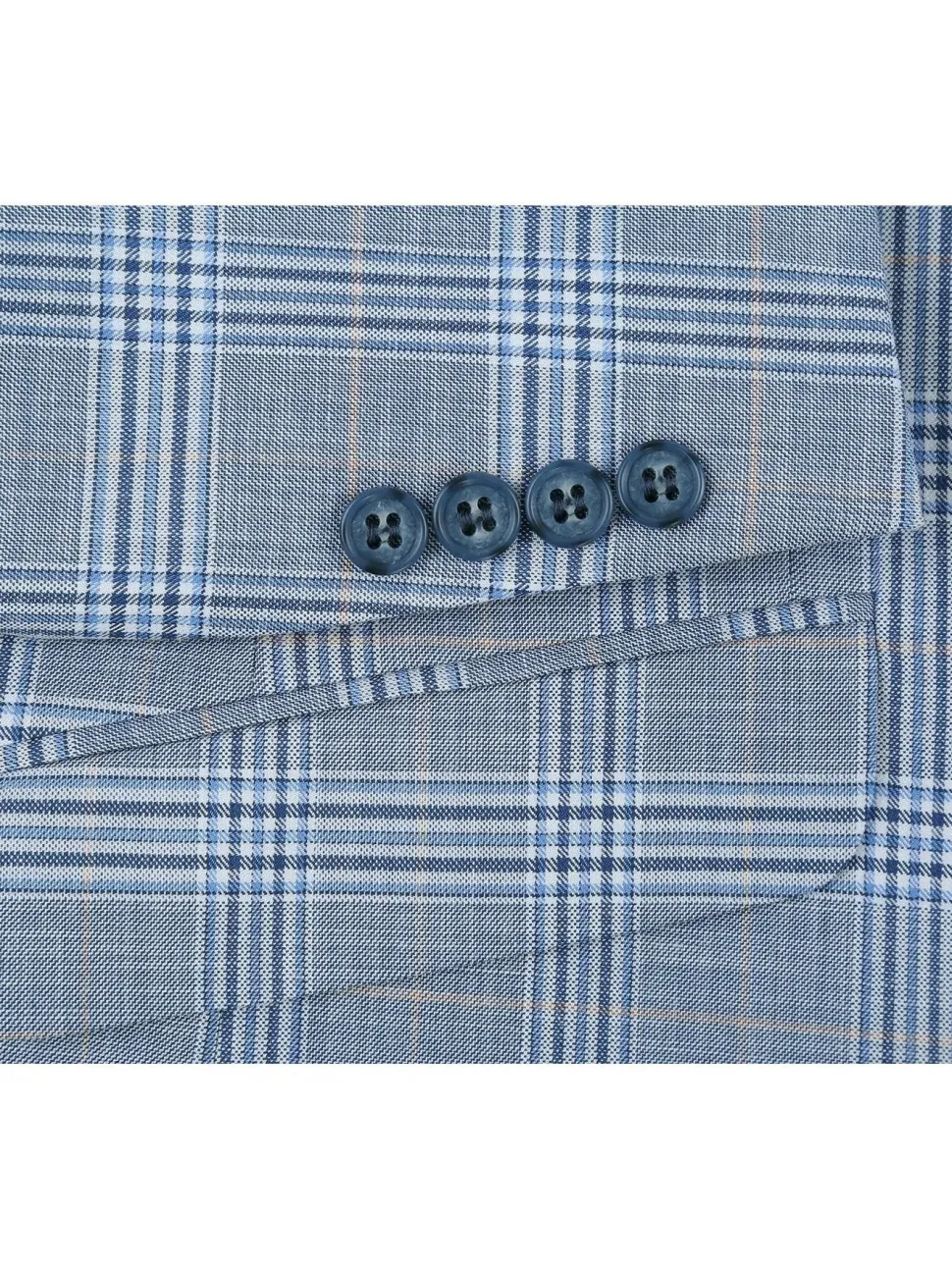 Men's 2-Piece Slim Fit Notch Lapel Stretch Windowpane Suit