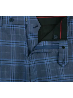 Men's 2-Piece Slim Fit Notch Lapel Stretch Windowpane Suit