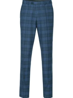 Men's 2-Piece Slim Fit Notch Lapel Stretch Windowpane Suit