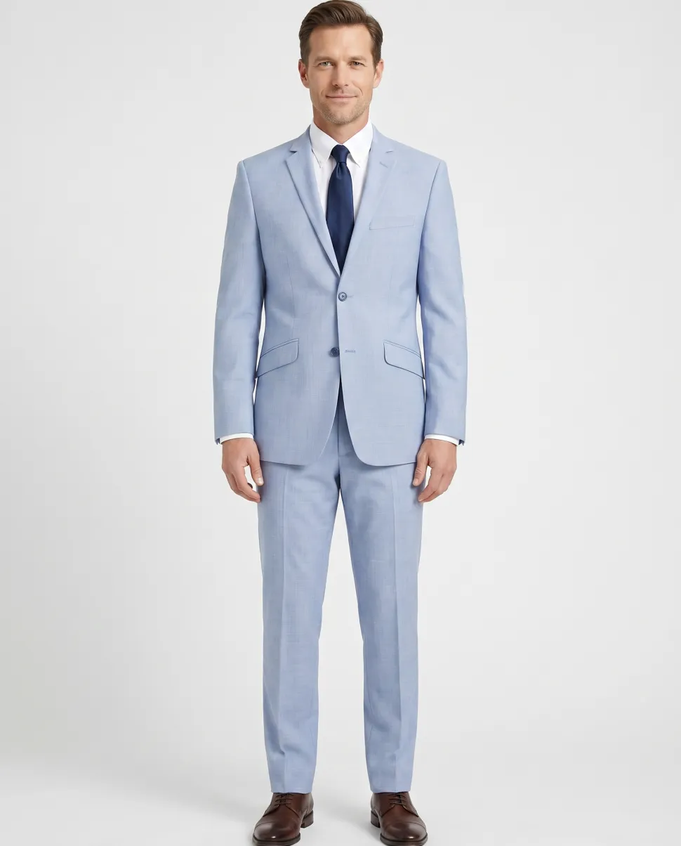 Men's 2-Piece Slim Fit Single Breasted Notch Lapel Suit