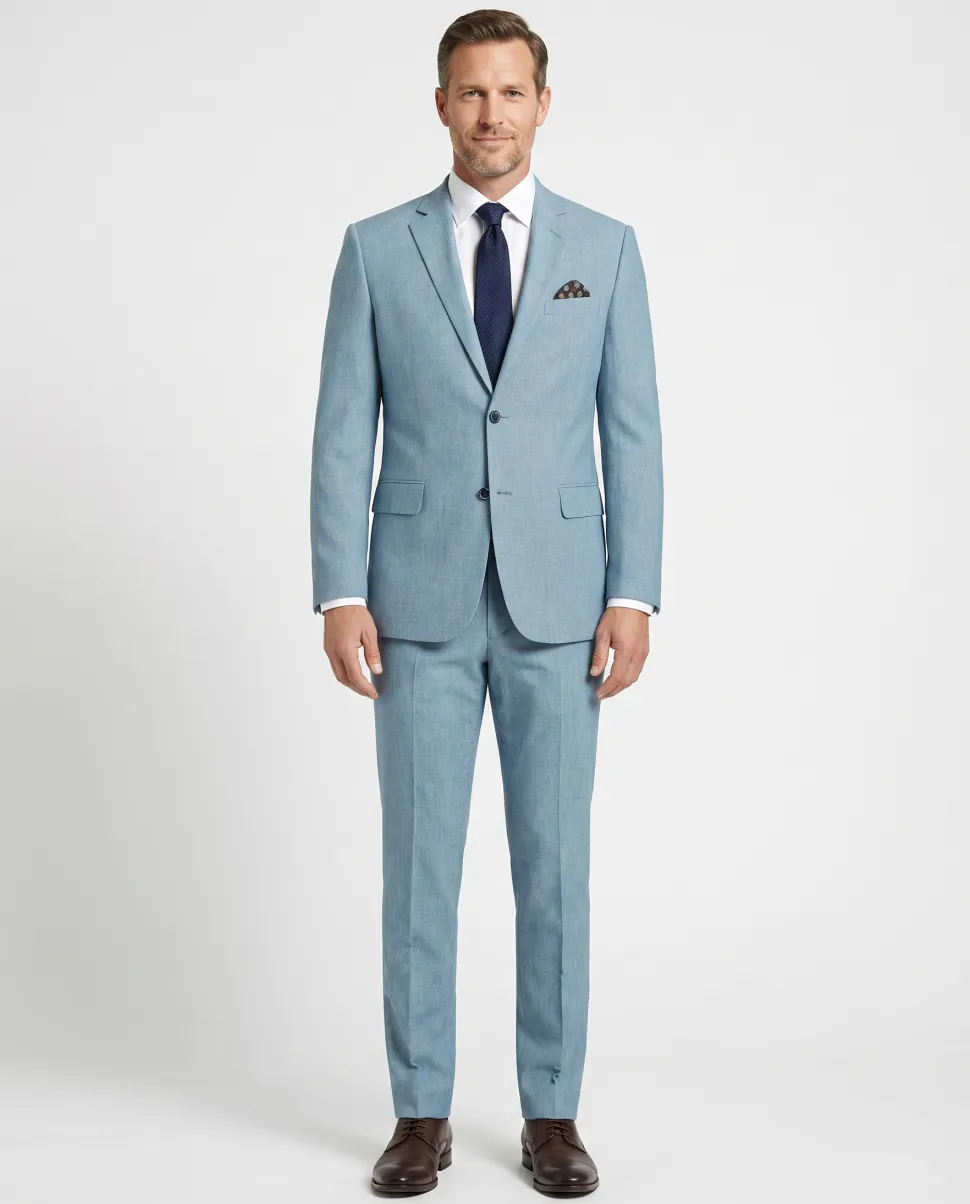 Men's 2-Piece Slim Fit Single Breasted Notch Lapel Suit