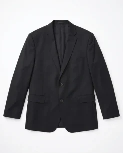 Men's Raphael Classic Fit Solid Black Two Button 2 Piece 100% Wool Suit