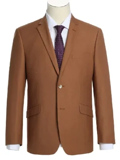 Men's Raphael Slim Fit Rust Two Button 2 Piece Formal Suit