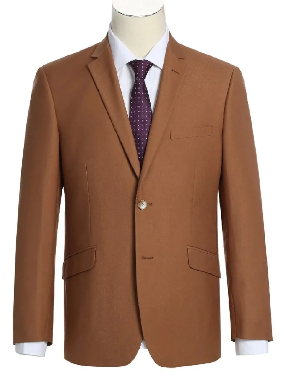 Men's Raphael Slim Fit Rust Two Button 2 Piece Formal Suit