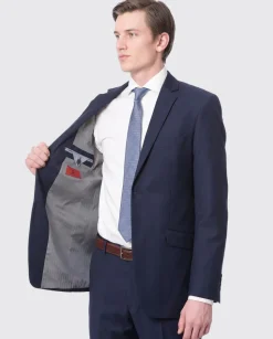 Mens Raphael Slim Fit Solid Blue 2 Button 2 Piece Suit Jacket & Pants