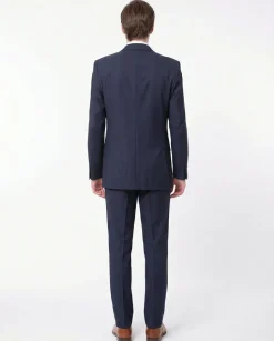 Mens Raphael Slim Fit Solid Blue 2 Button 2 Piece Suit Jacket & Pants