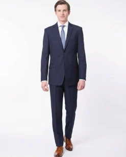 Mens Raphael Slim Fit Solid Blue 2 Button 2 Piece Suit Jacket & Pants