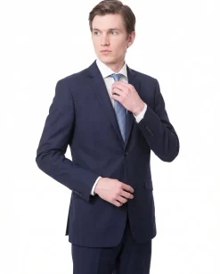 Mens Raphael Slim Fit Solid Blue 2 Button 2 Piece Suit Jacket & Pants