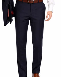 Men's Raphael Slim Fit Solid Navy Blue Two Button 2 Piece Suit