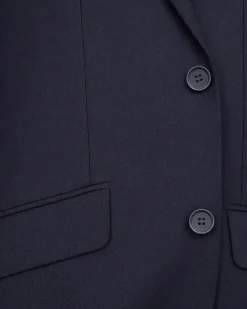 Men's Raphael Slim Fit Solid Navy Blue Two Button 2 Piece Suit