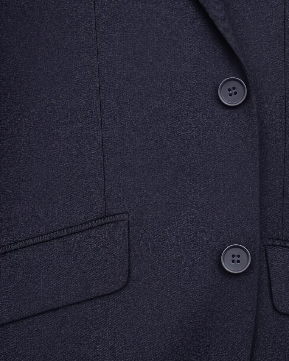 Men's Raphael Slim Fit Solid Navy Blue Two Button 2 Piece Suit
