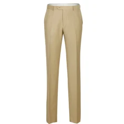Men's Regular Fit Flat Front Wool Suit Pant
