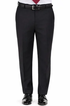 Men's Sartoria Mazara Portly Fit Executive Cut Black Two Button Wool Suit