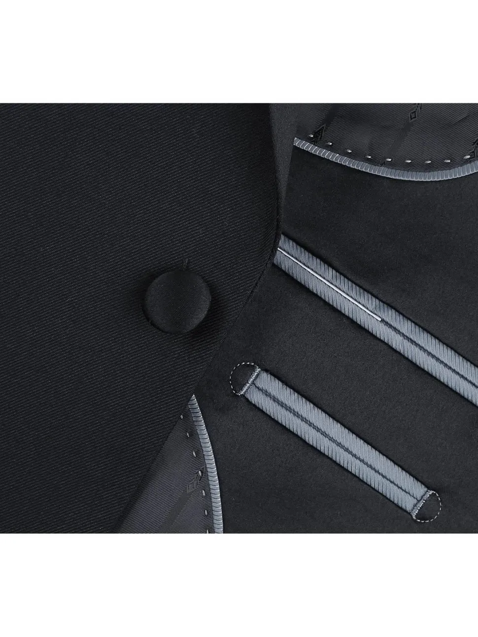 Men's Satin Notched Lapel 2-Piece Tuxedo Suit