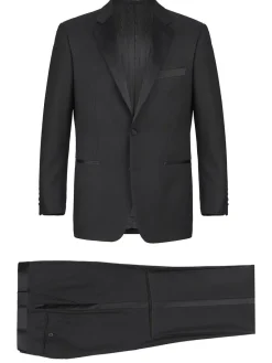 Men's Satin Notched Lapel 2-Piece Tuxedo Suit