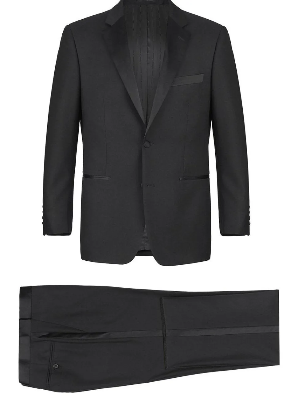 Men's Satin Notched Lapel 2-Piece Tuxedo Suit