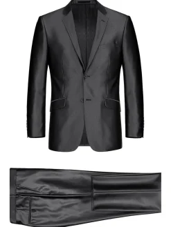 Men's Sharkskin Italian Styled Two Piece Suit