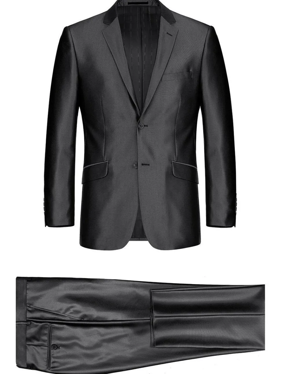 Men's Sharkskin Italian Styled Two Piece Suit