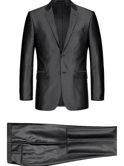 Men's Sharkskin Italian Styled Two Piece Suit