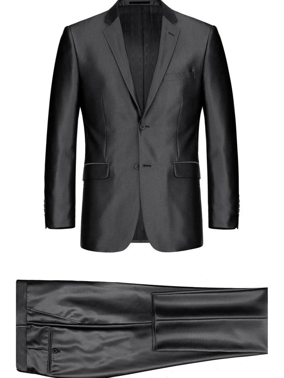 Men's Sharkskin Italian Styled Two Piece Suit