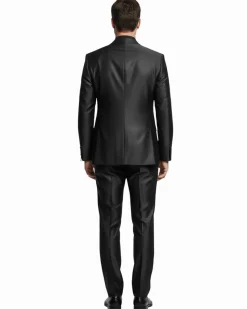 Men's Sharkskin Italian Styled Two Piece Suit