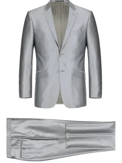 Men's Sharkskin Italian Styled Two Piece Suit