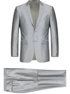Men's Sharkskin Italian Styled Two Piece Suit