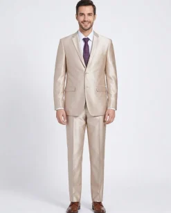Men's Sharkskin Italian Styled Two Piece Suit