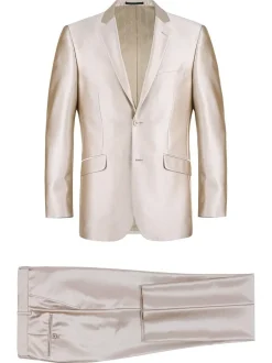 Men's Sharkskin Italian Styled Two Piece Suit