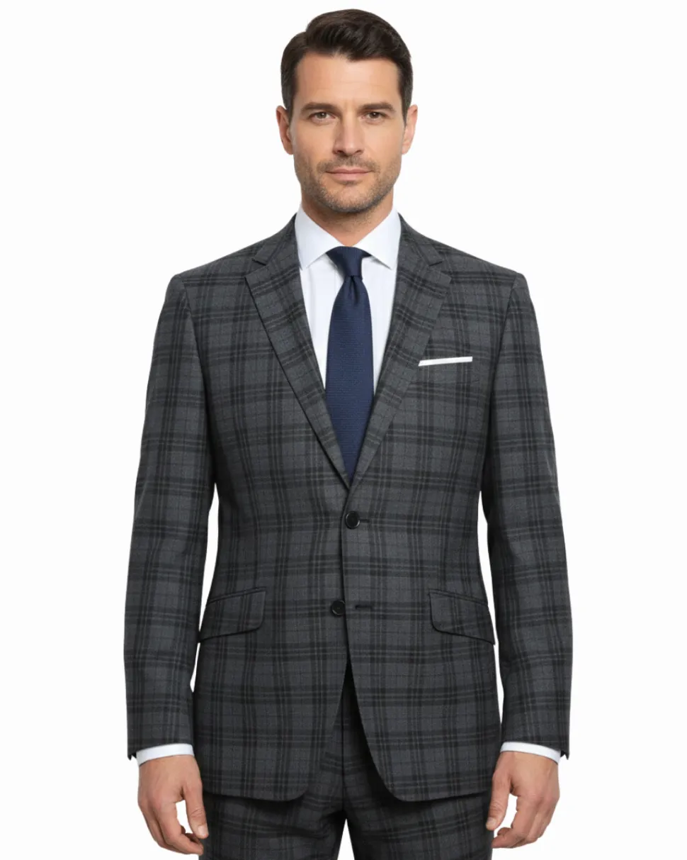 Men's Slim Fit Checked Suits