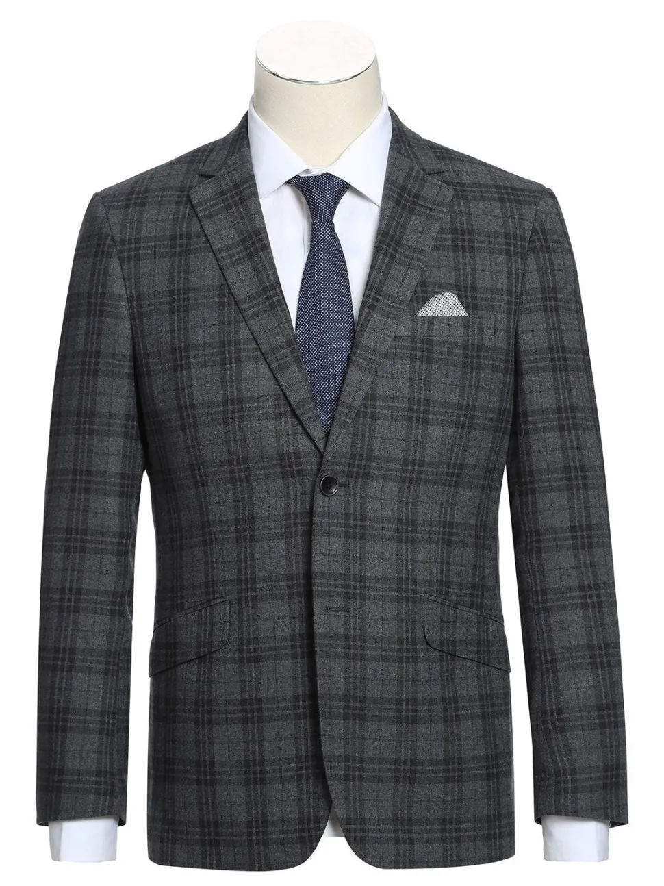 Men's Slim Fit Checked Suits