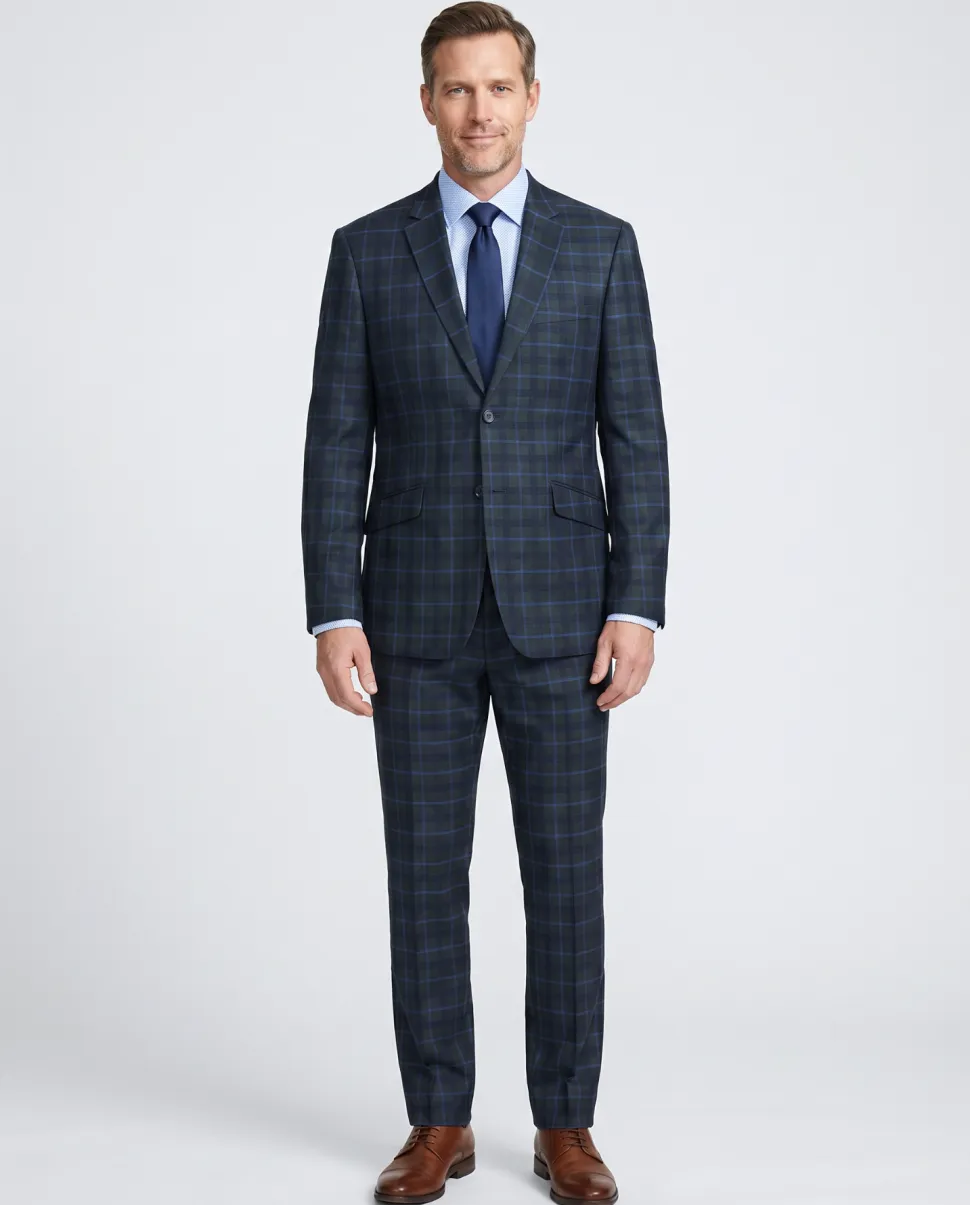 Men's Slim Fit Checked Suits