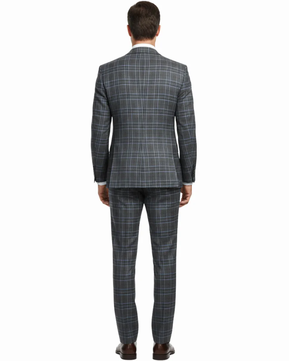 Men's Slim Fit Checked Suits