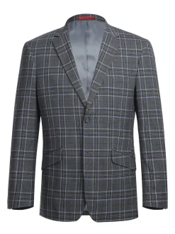 Men's Slim Fit Checked Suits